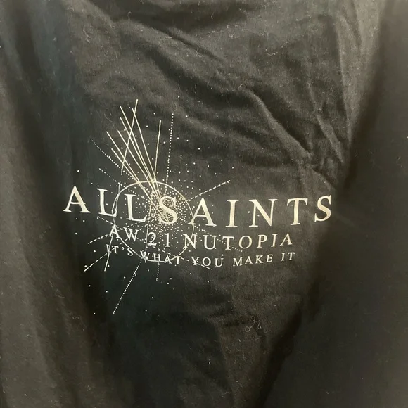 All Saints Black Graphic Tee - Picture 3 of 4